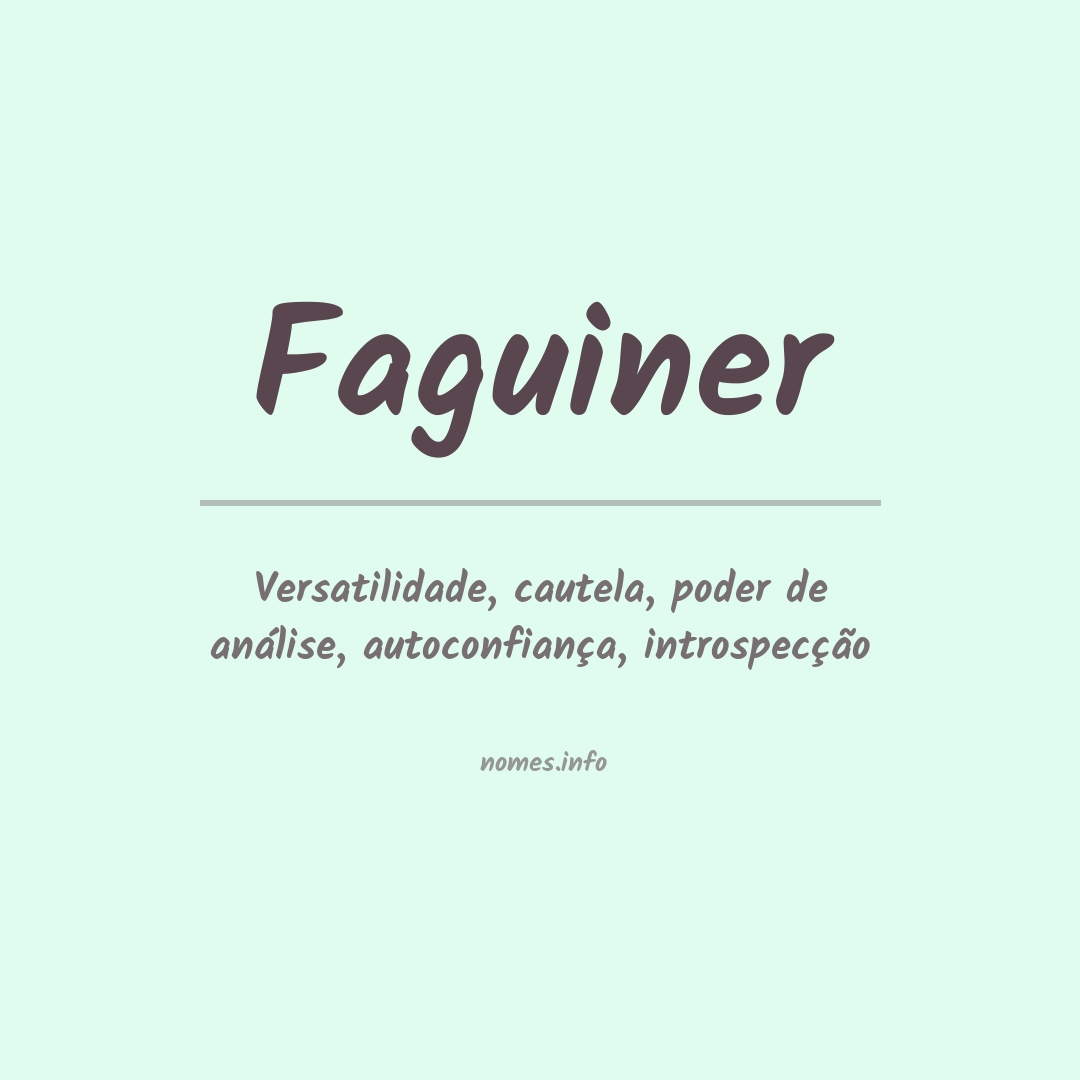Significado do nome Faguiner