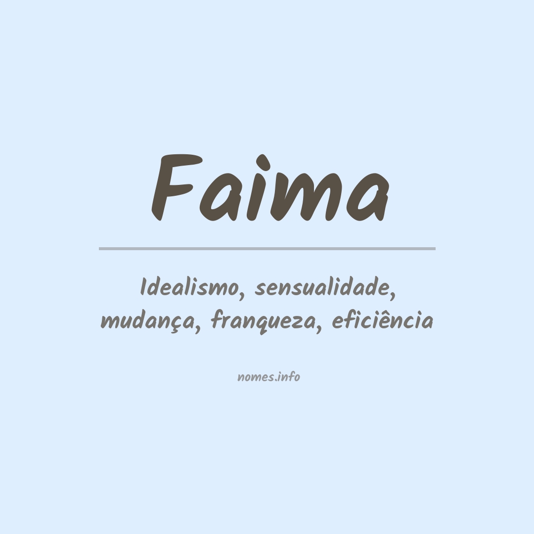 Significado do nome Faima