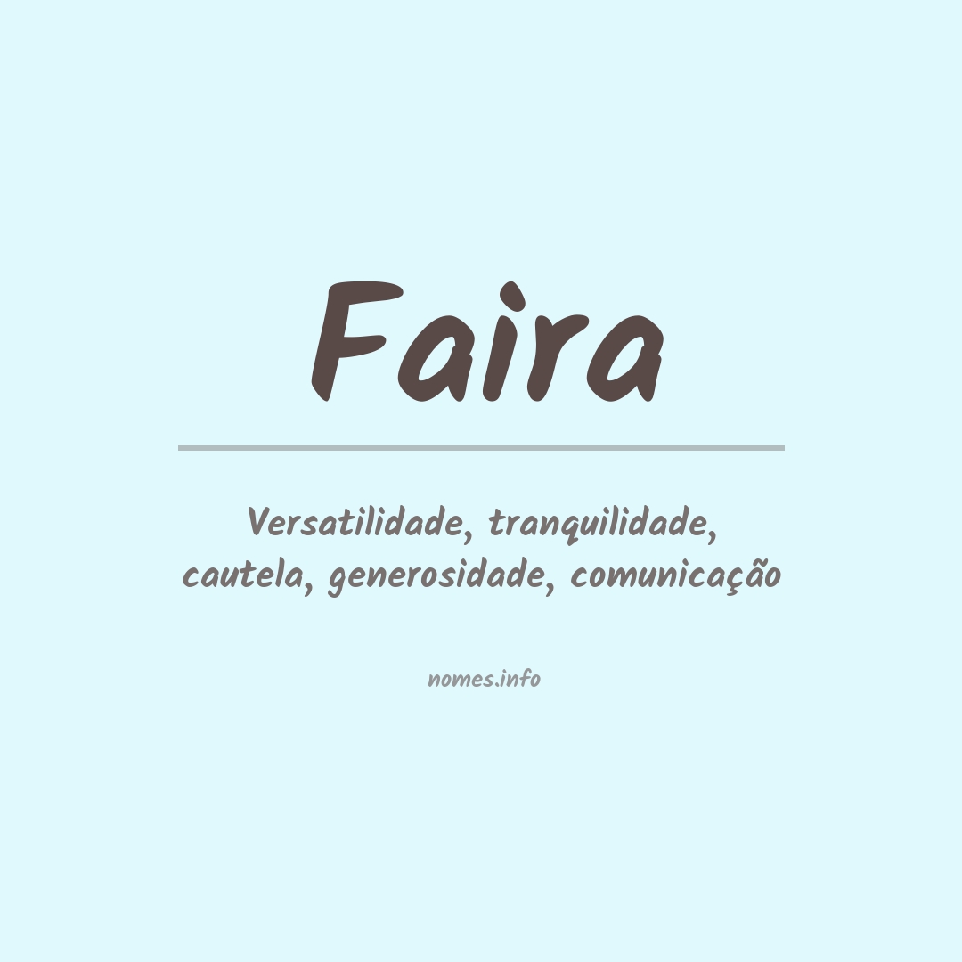 Significado do nome Faira