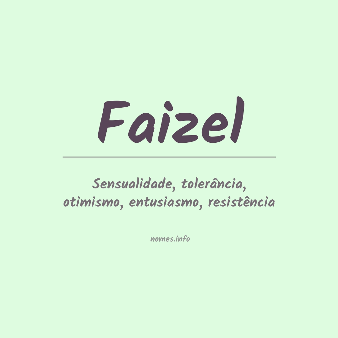 Significado do nome Faizel