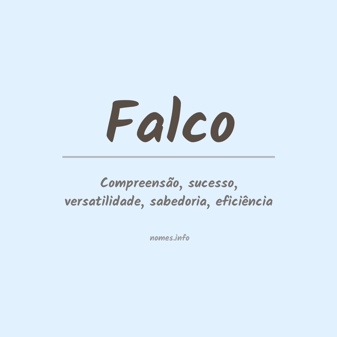 Significado do nome Falco