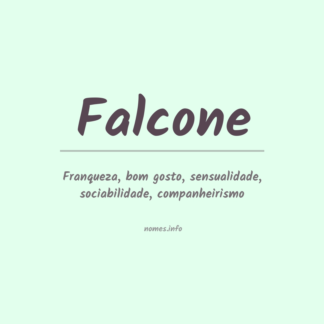 Significado do nome Falcone