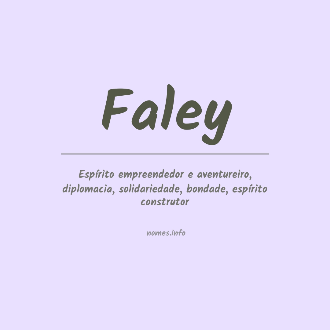 Significado do nome Faley