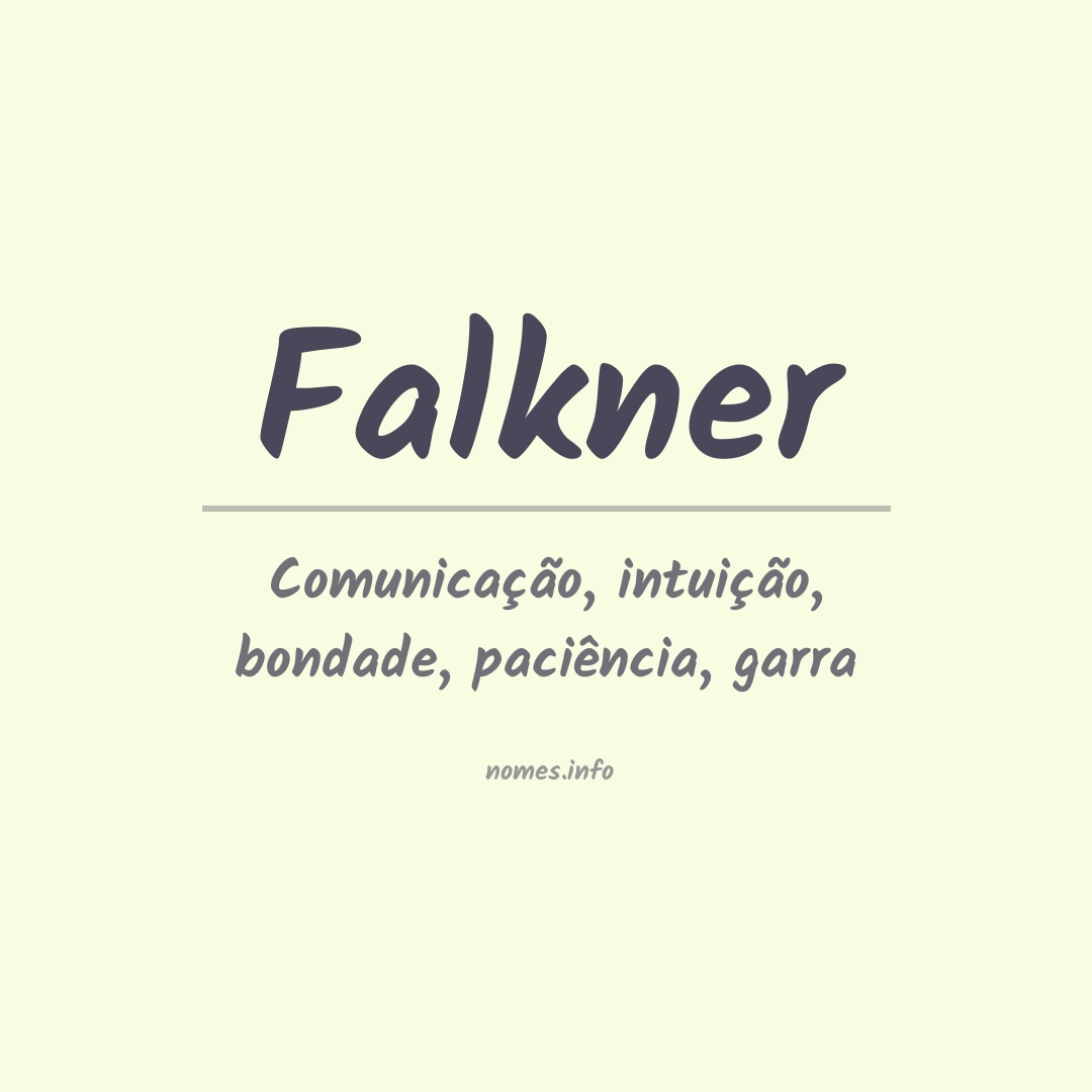 Significado do nome Falkner