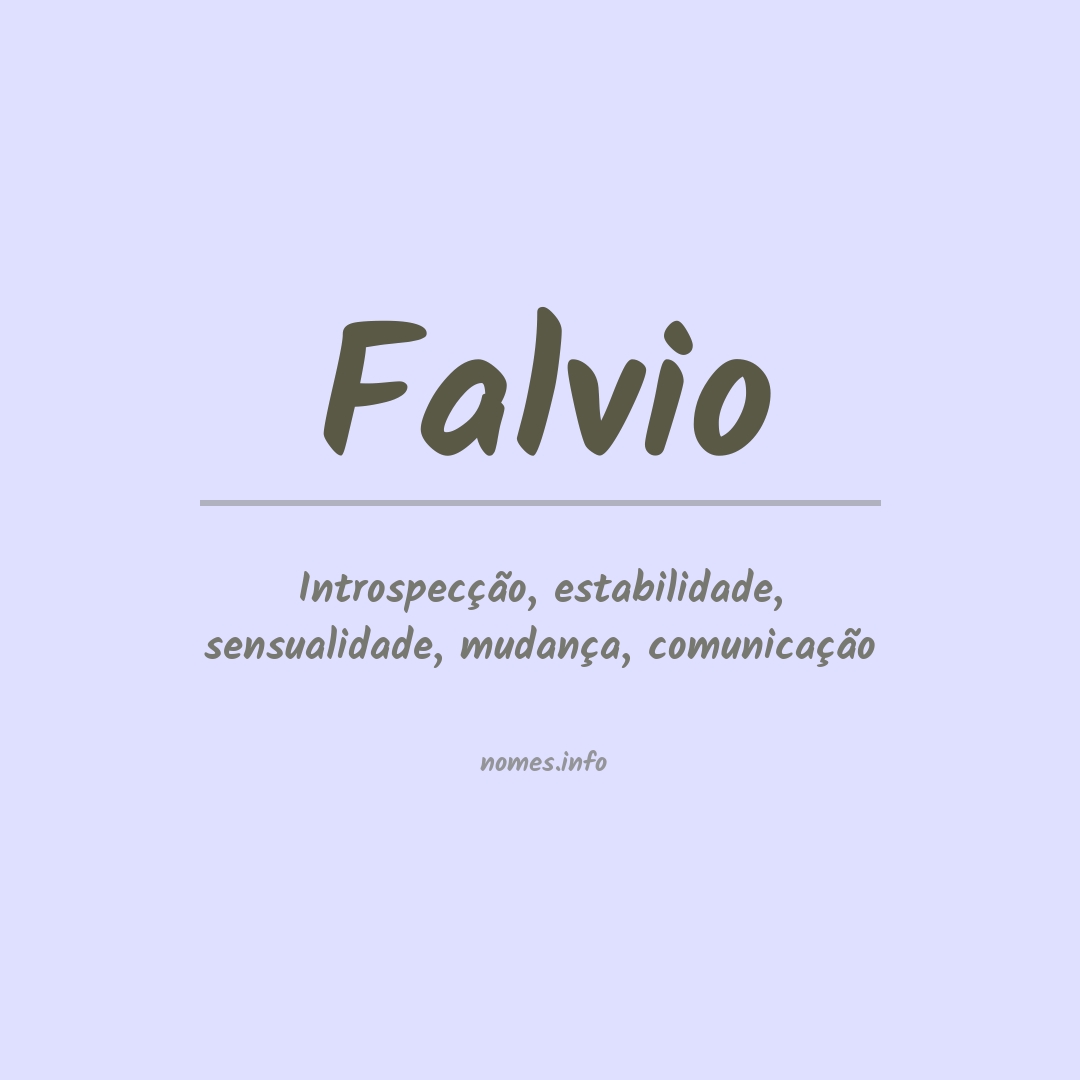 Significado do nome Falvio