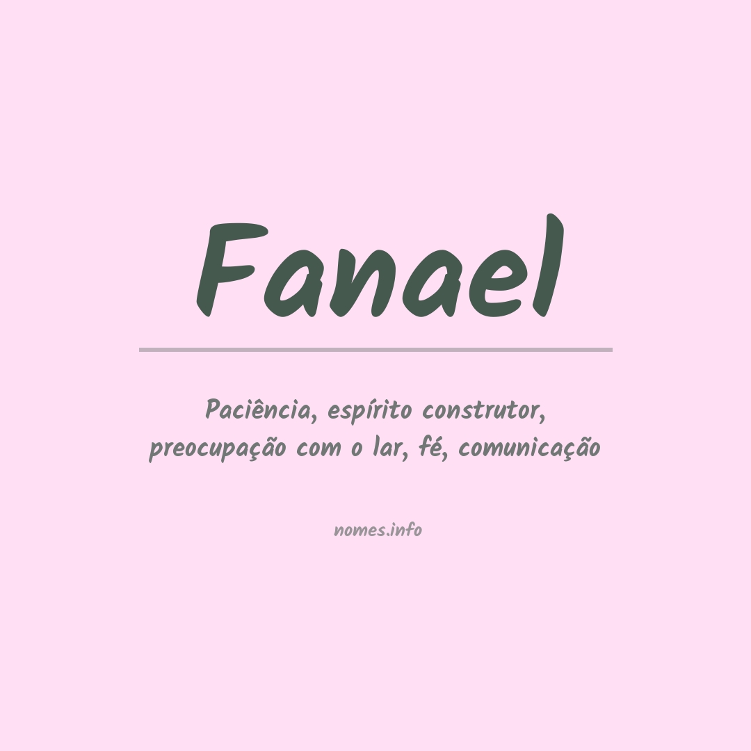 Significado do nome Fanael