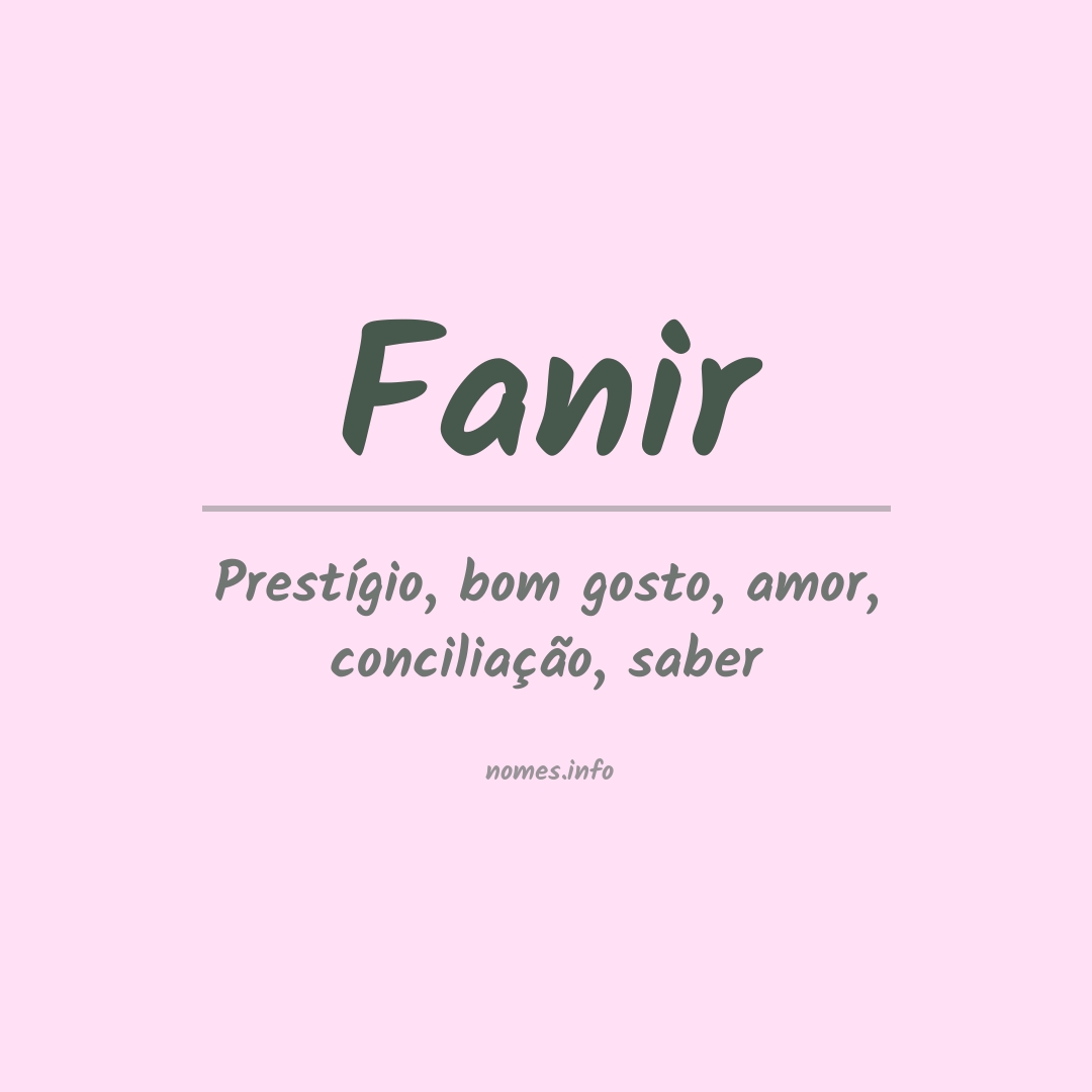 Significado do nome Fanir
