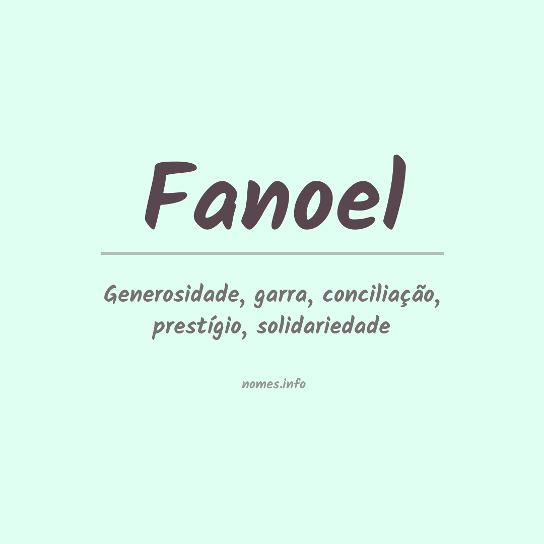 Significado do nome Fanoel