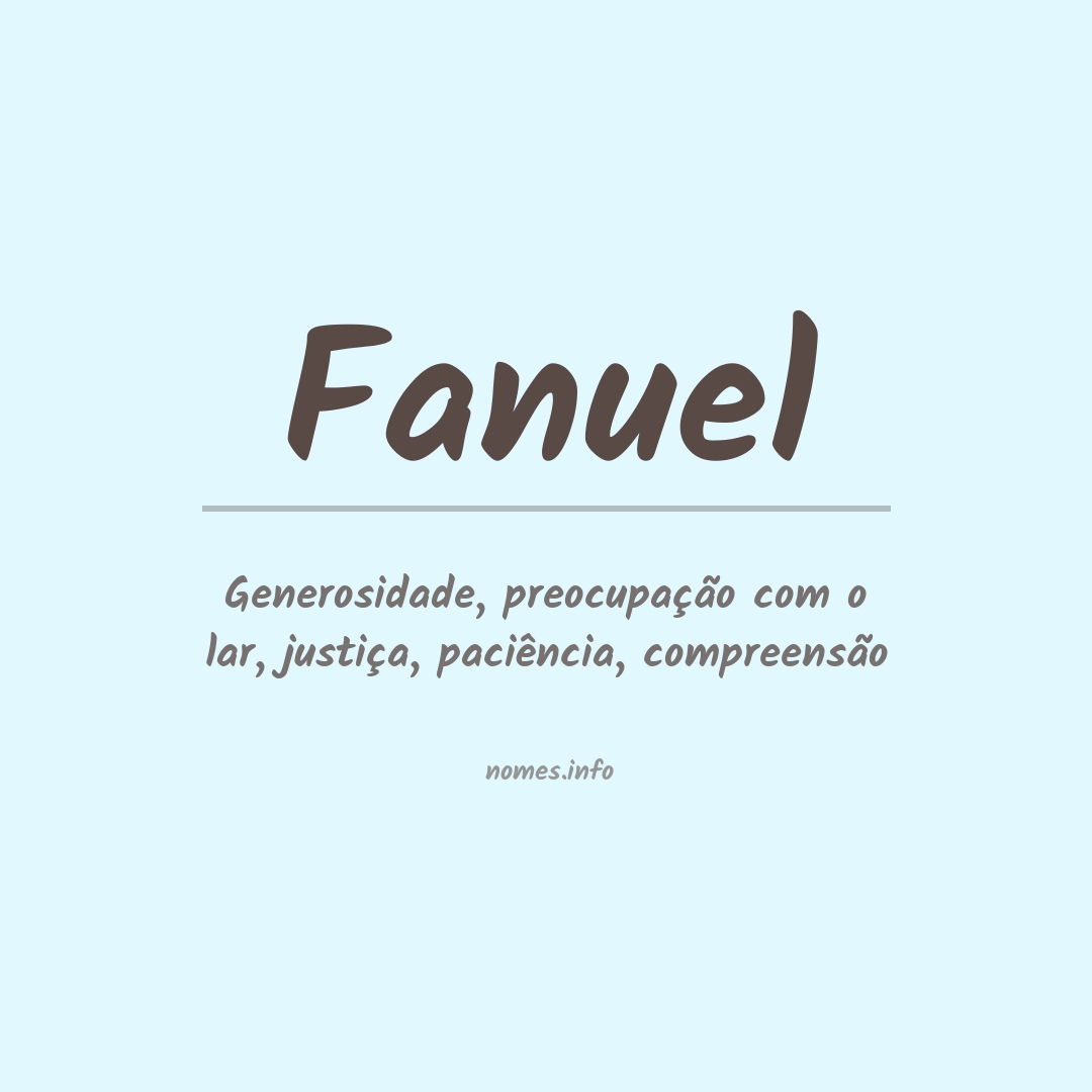 Significado do nome Fanuel