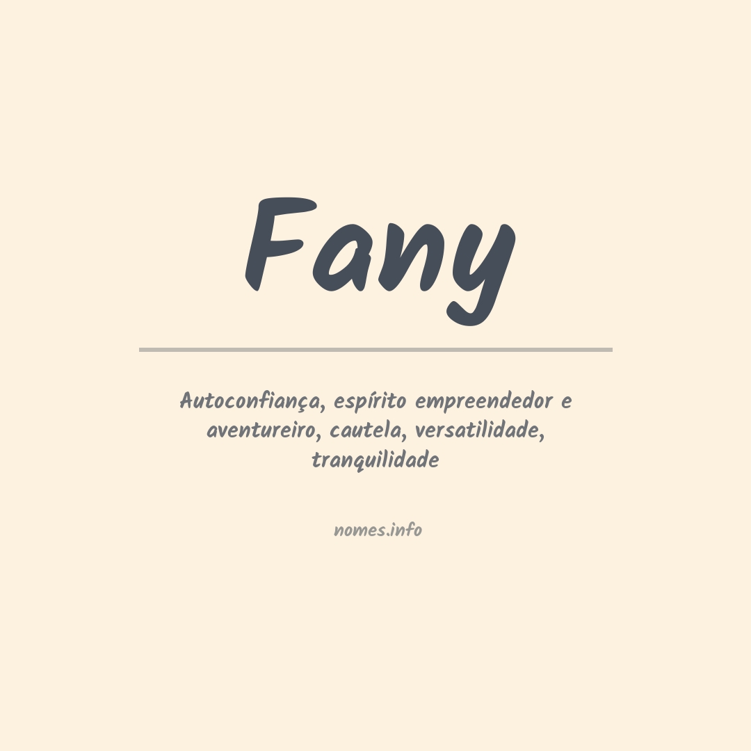 Significado do nome Fany