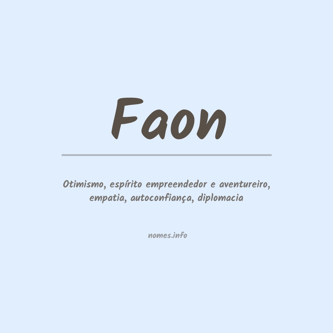 Significado do nome Faon