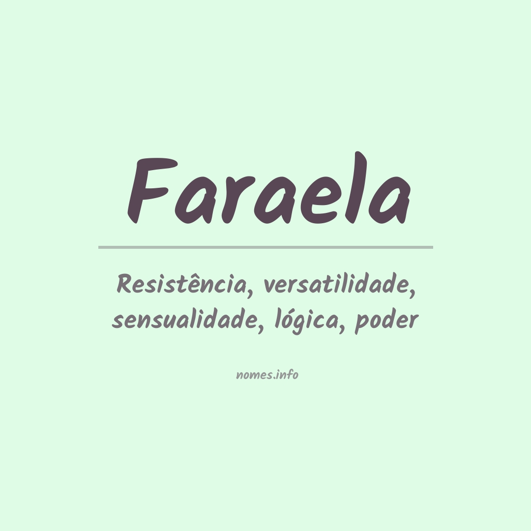 Significado do nome Faraela