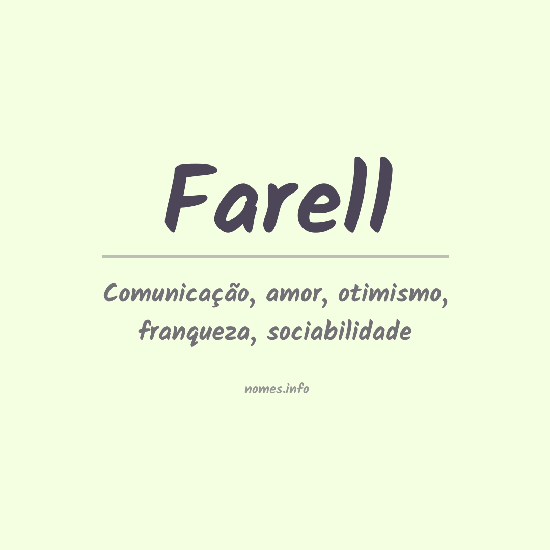 Significado do nome Farell