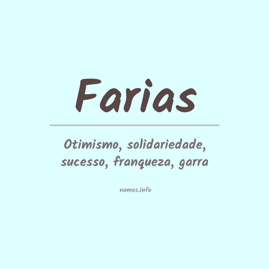 Significado do nome Farias