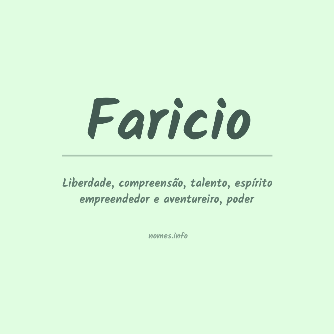 Significado do nome Faricio
