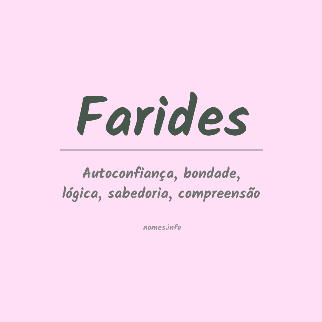 Significado do nome Farides