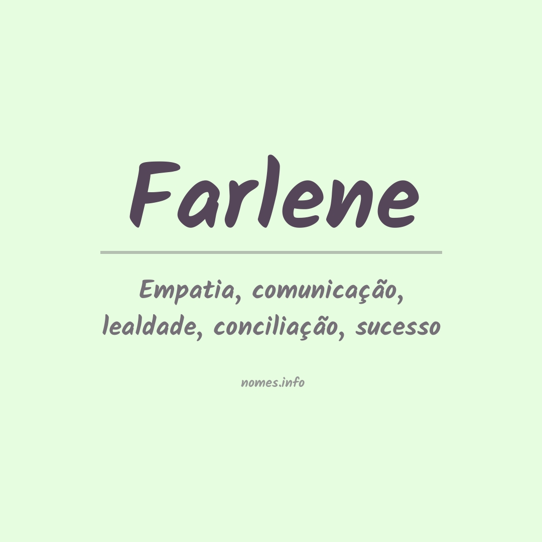 Significado do nome Farlene