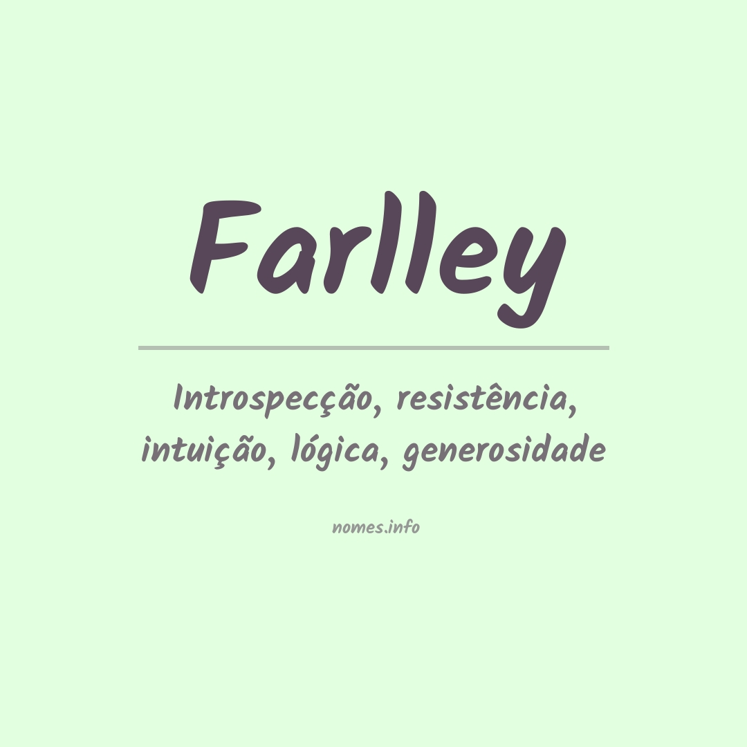 Significado do nome Farlley