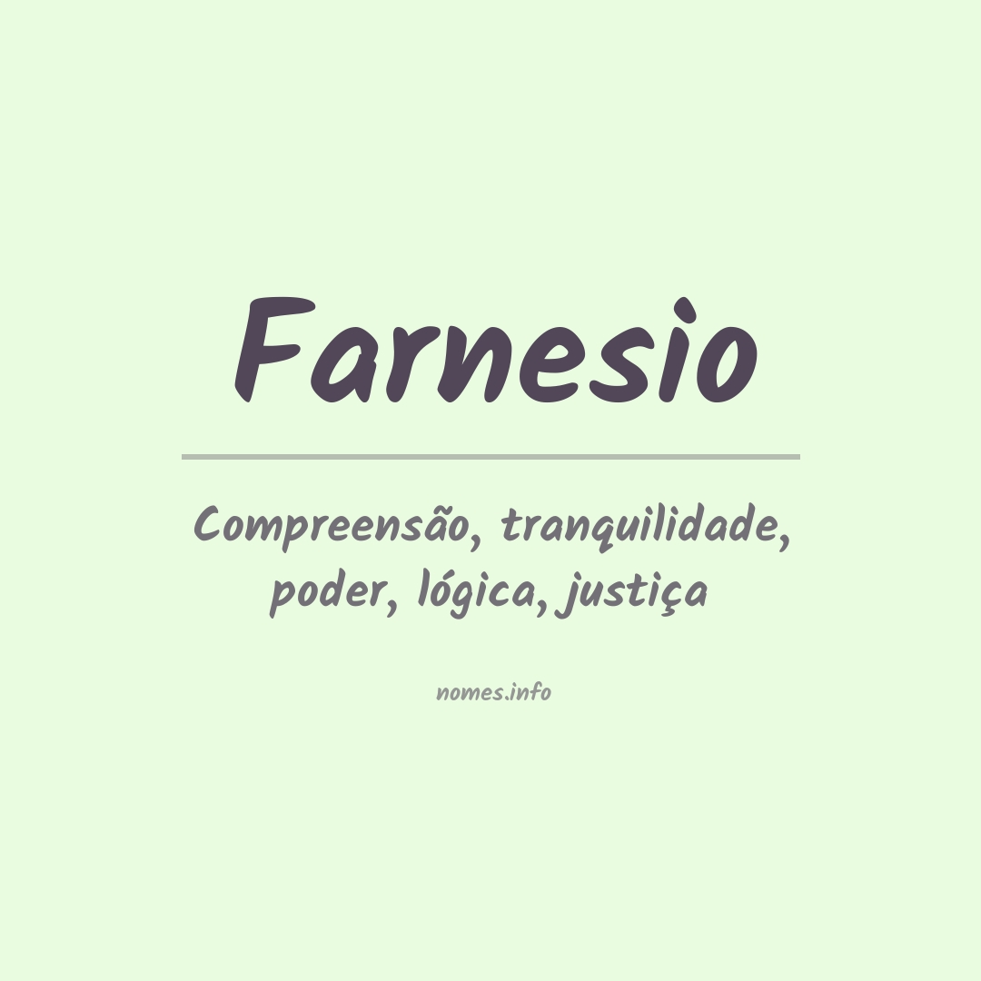 Significado do nome Farnesio