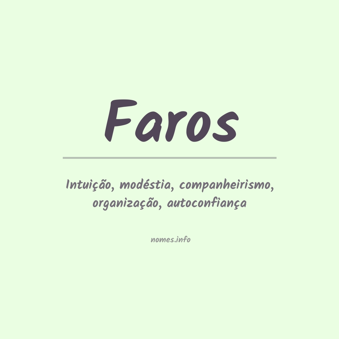 Significado do nome Faros