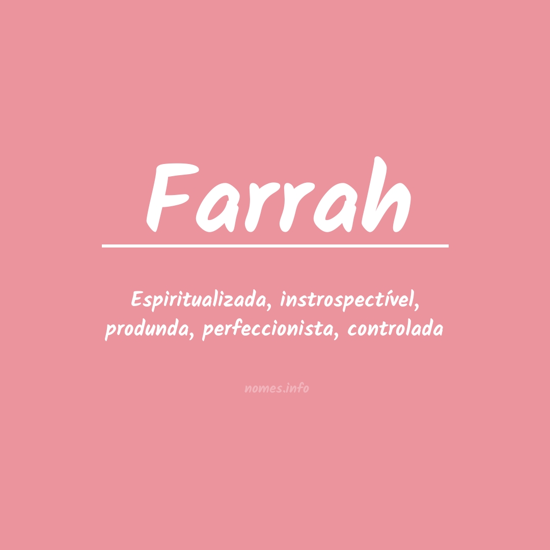 Significado do nome Farrah