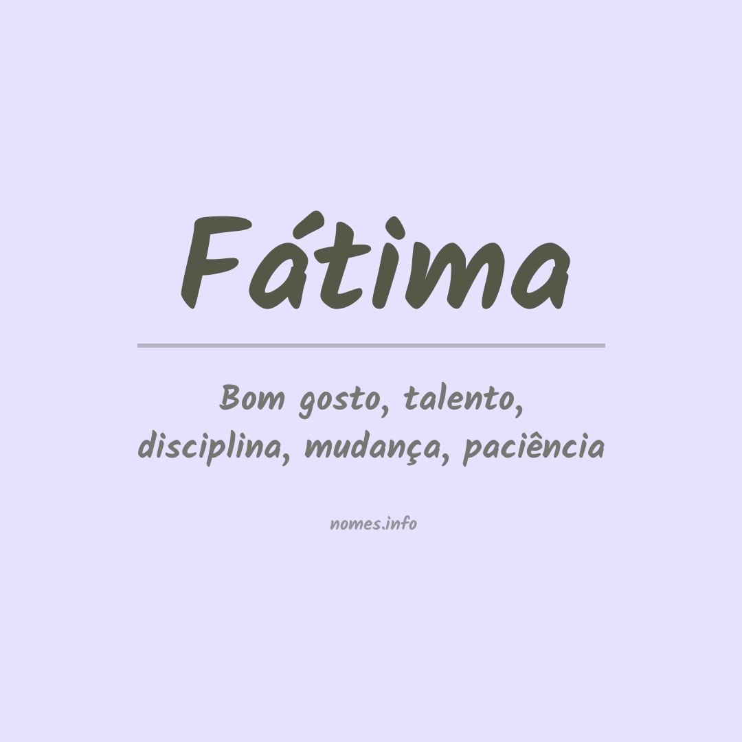 Significado do nome Fátima