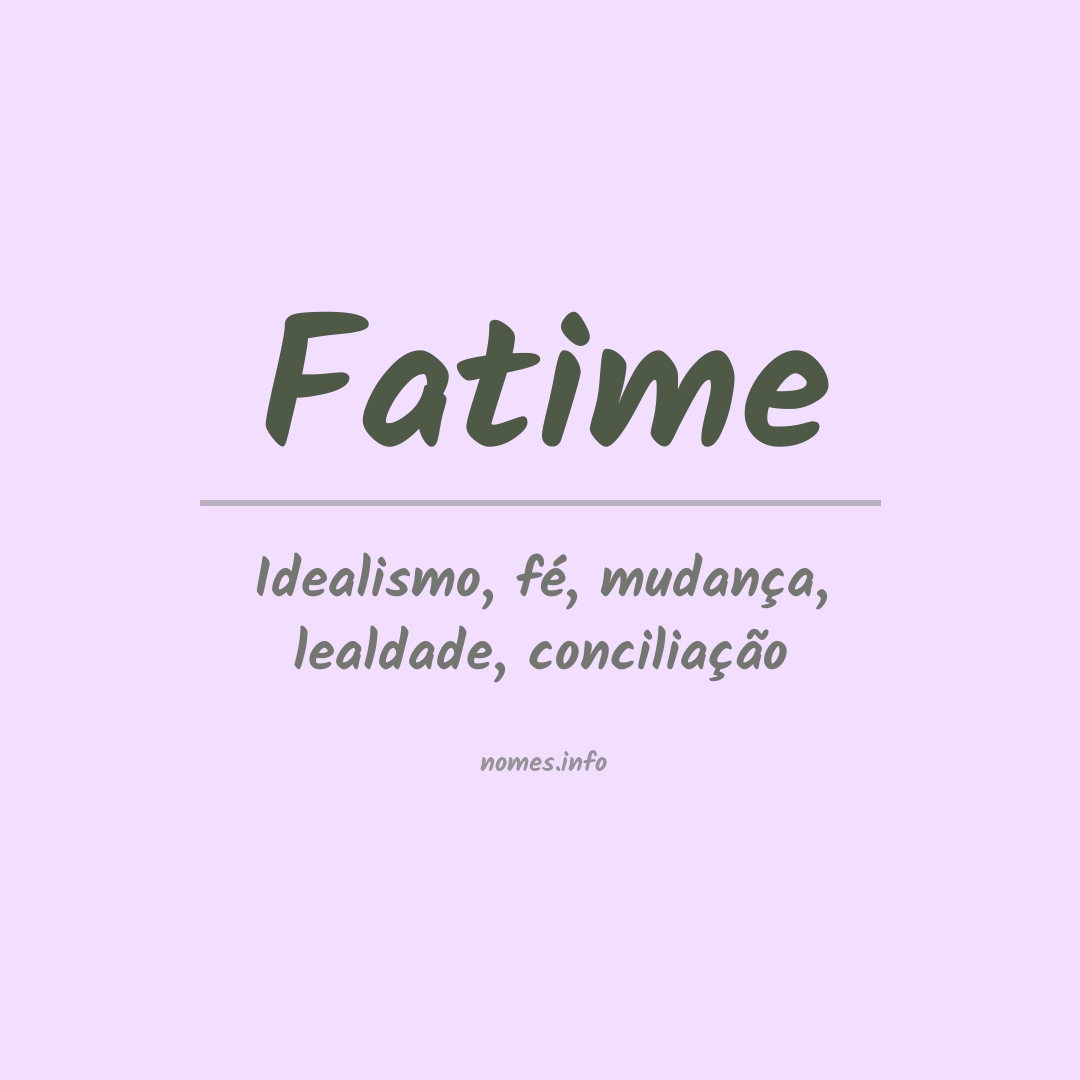 Significado do nome Fatime