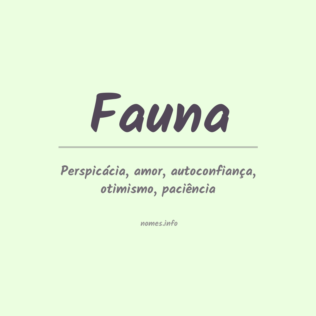 Significado do nome Fauna