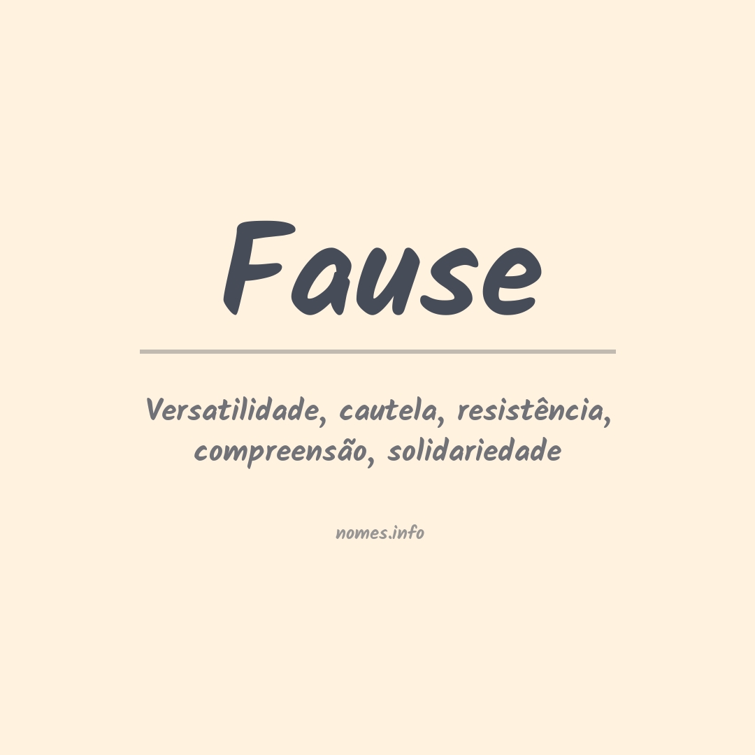 Significado do nome Fause