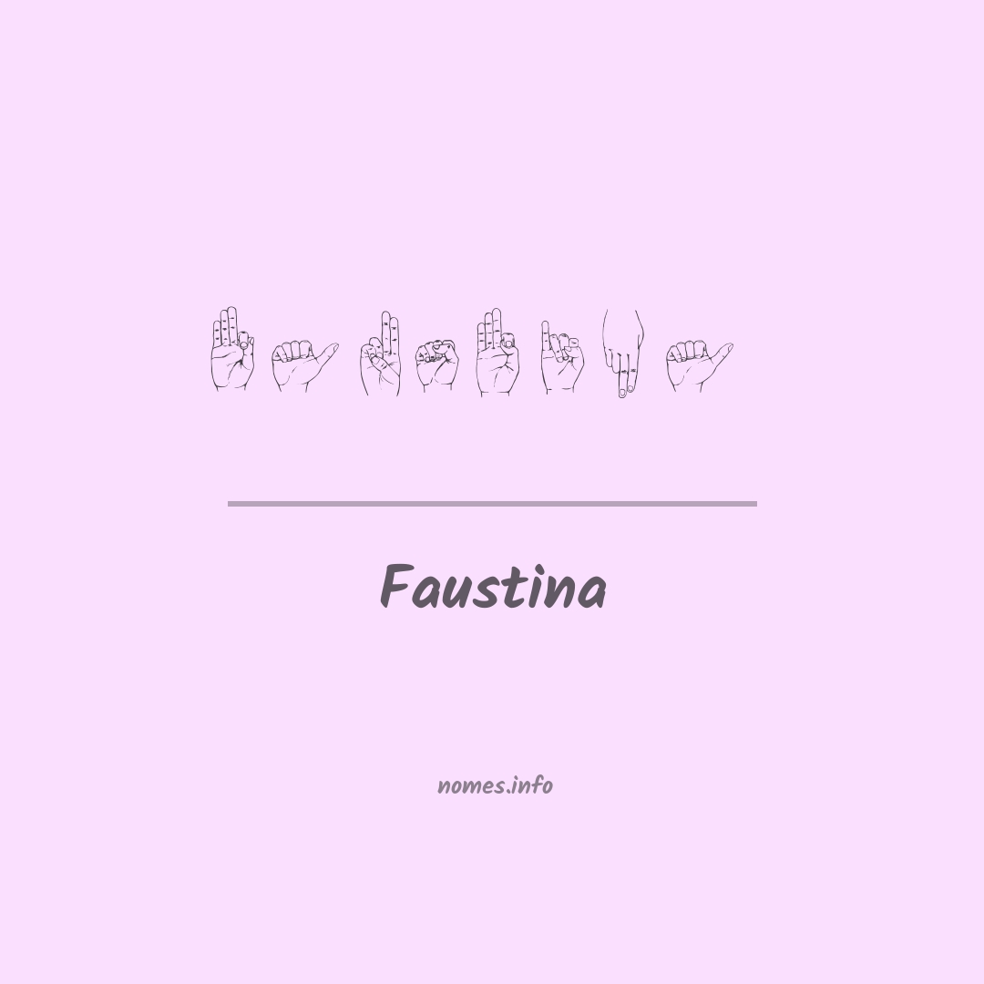 Faustina em Libras