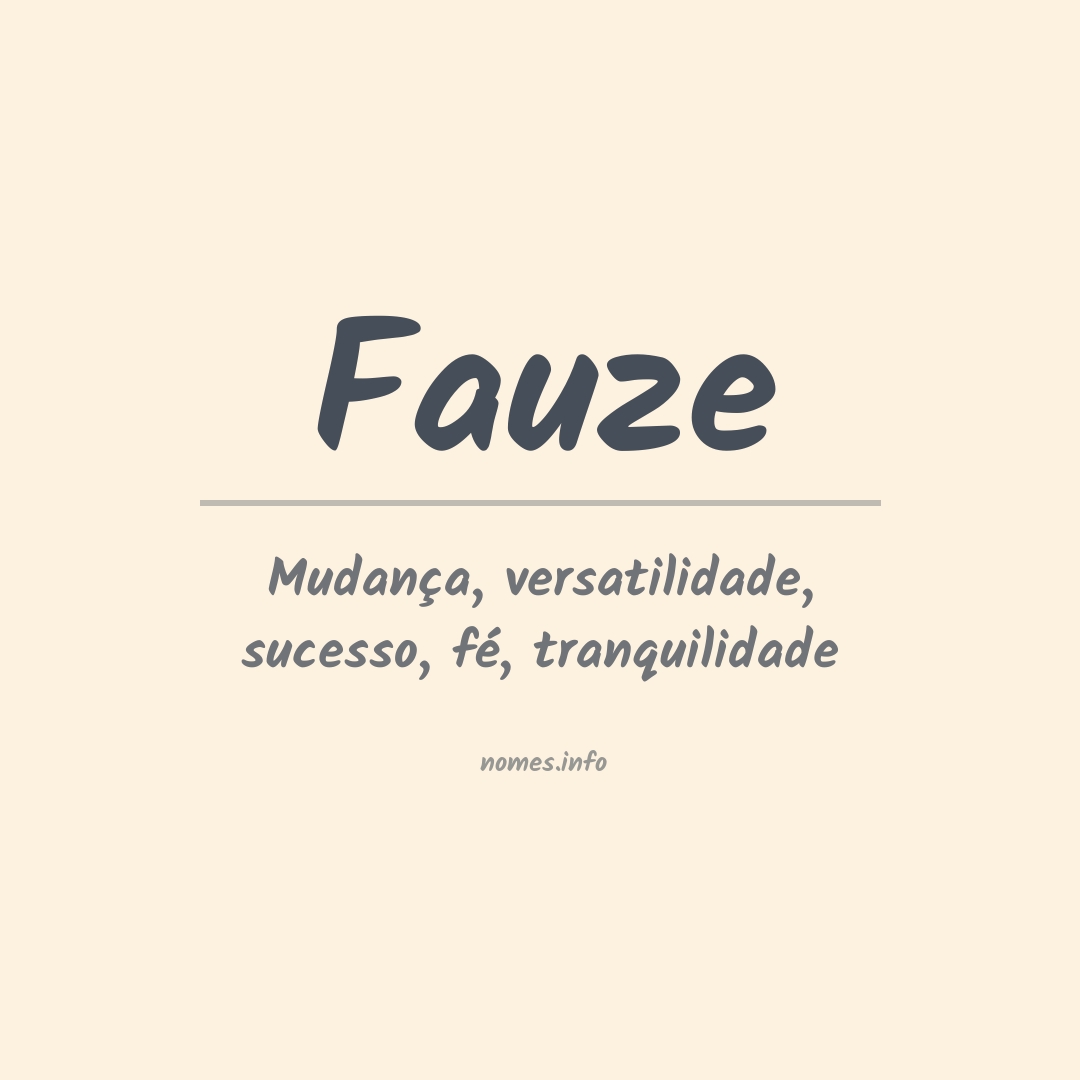 Significado do nome Fauze