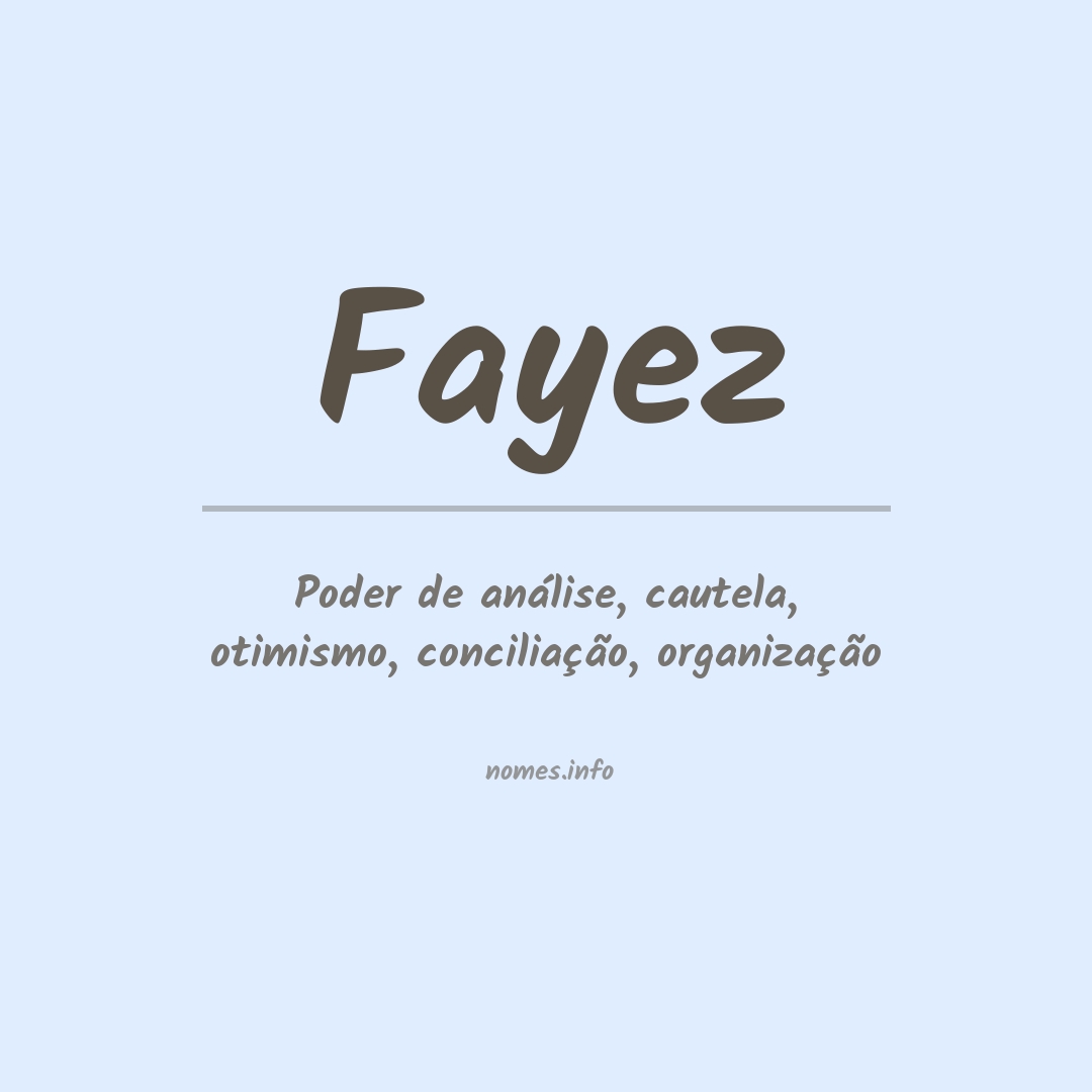 Significado do nome Fayez