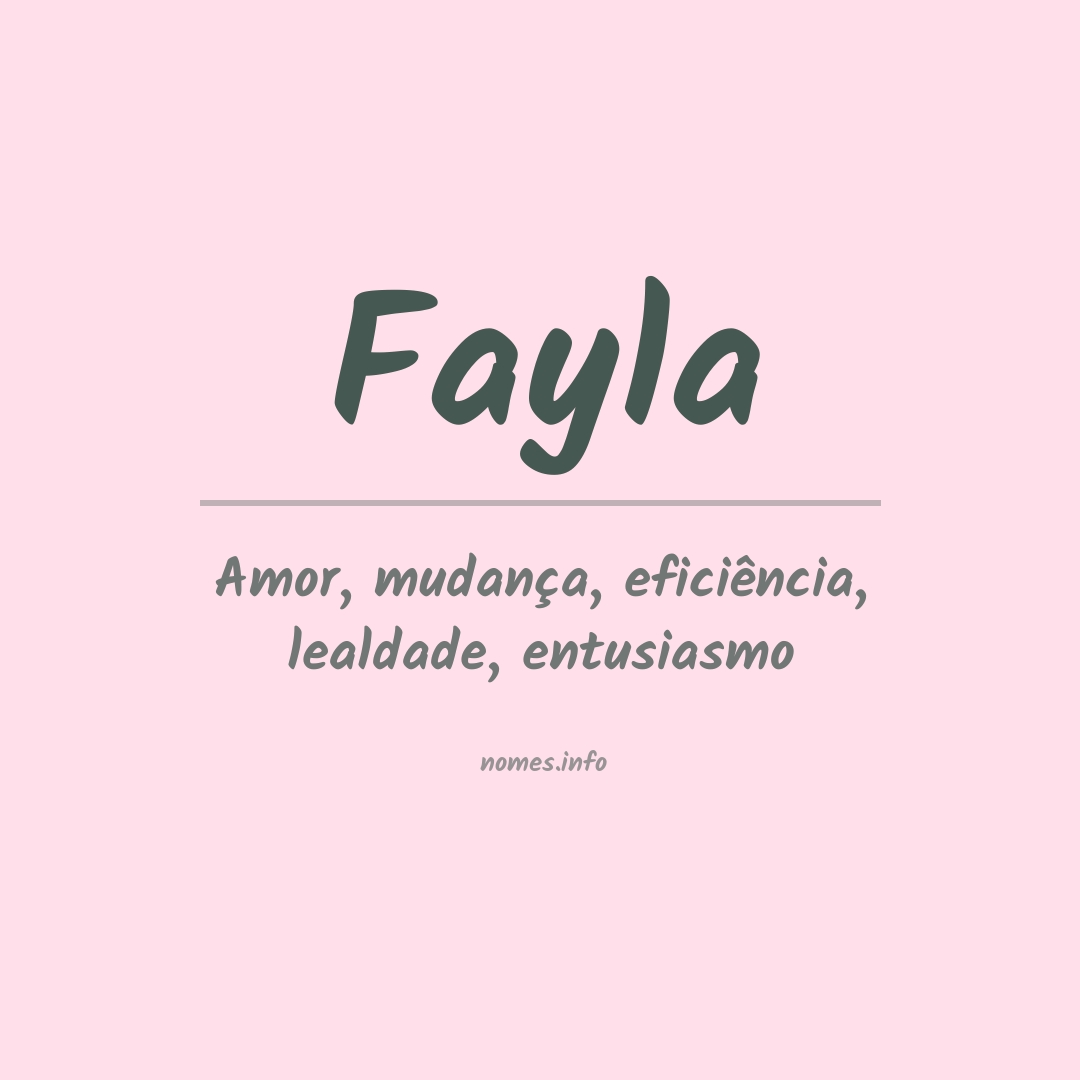 Significado do nome Fayla