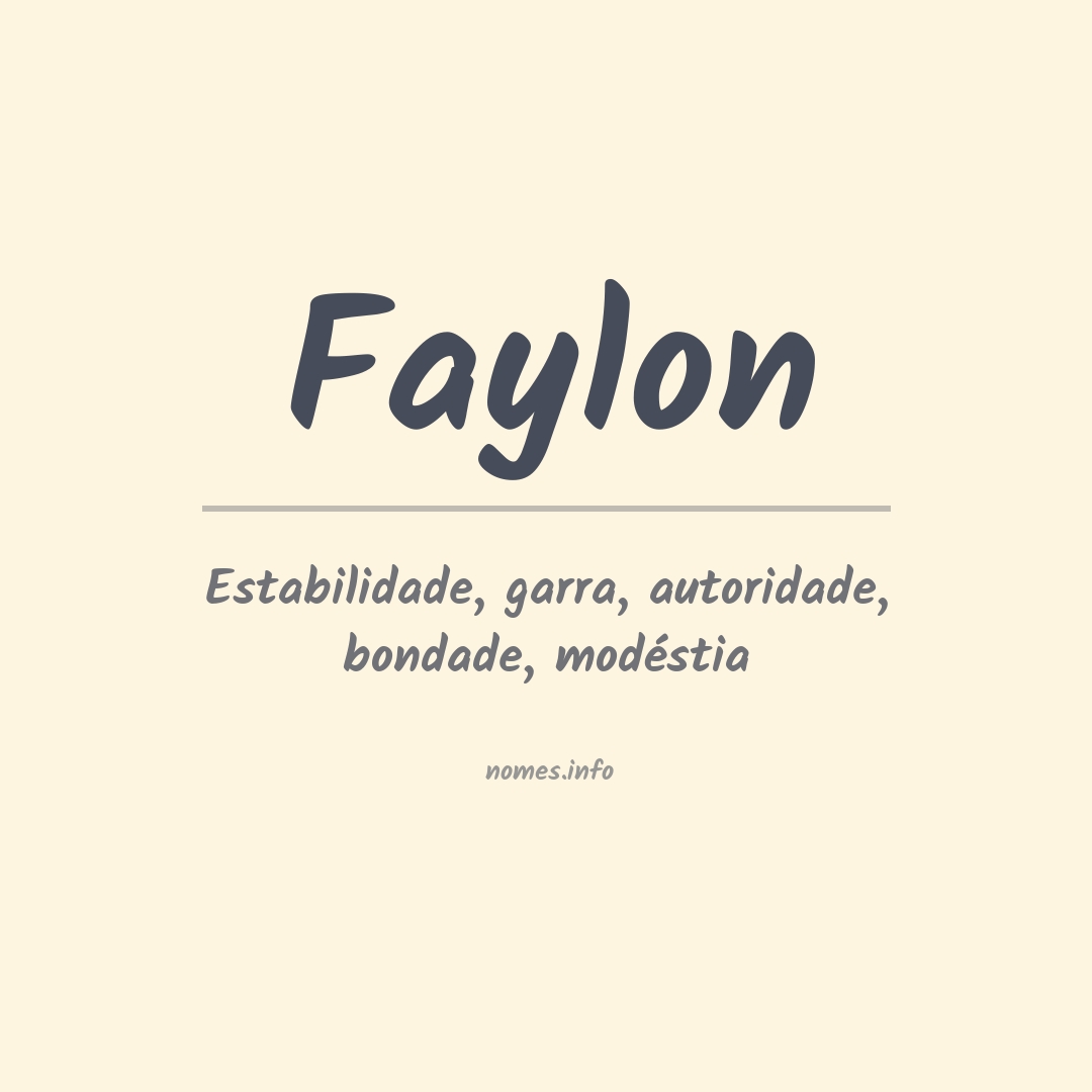 Significado do nome Faylon