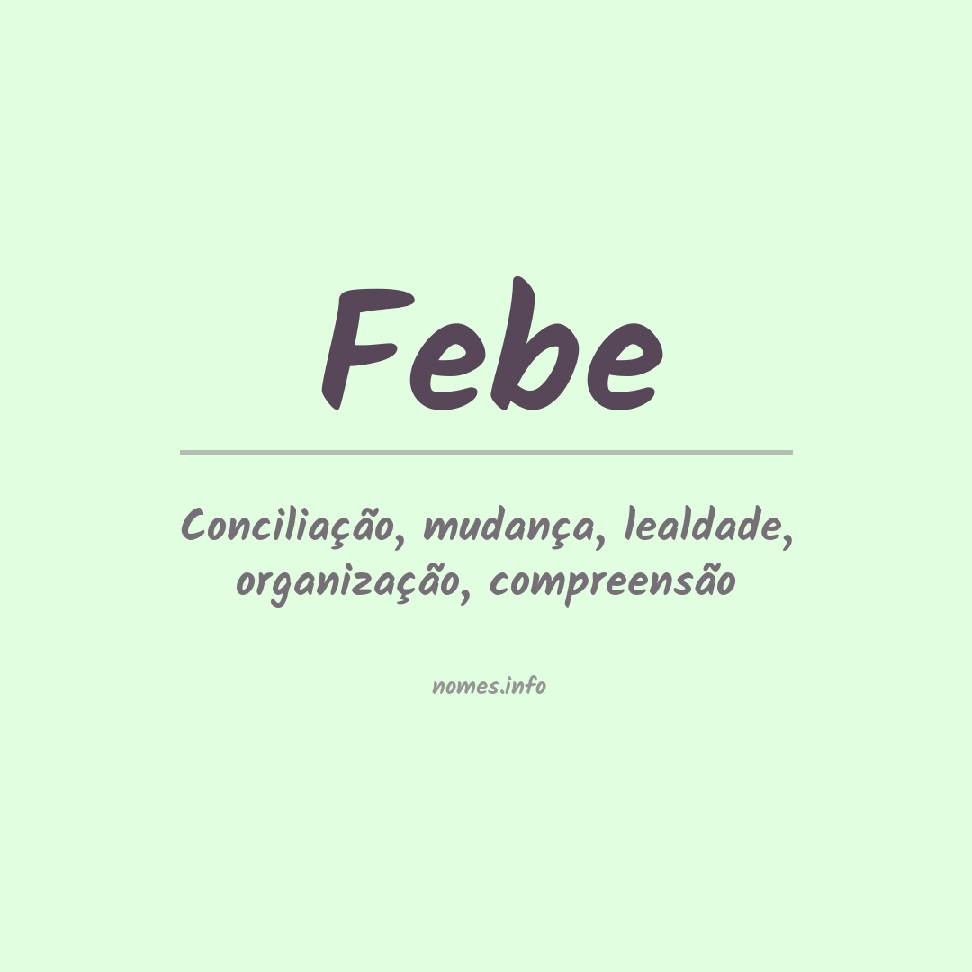 Significado do nome Febe