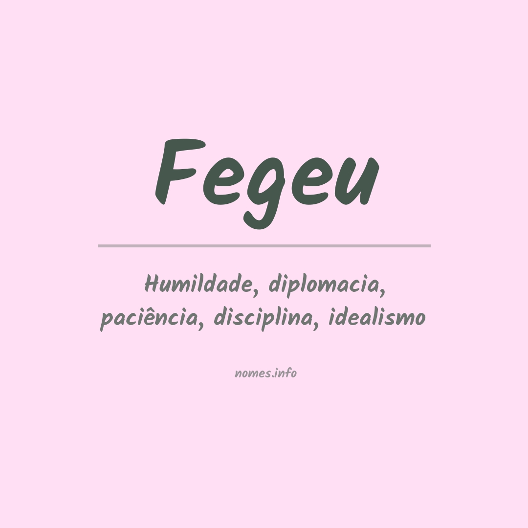 Significado do nome Fegeu