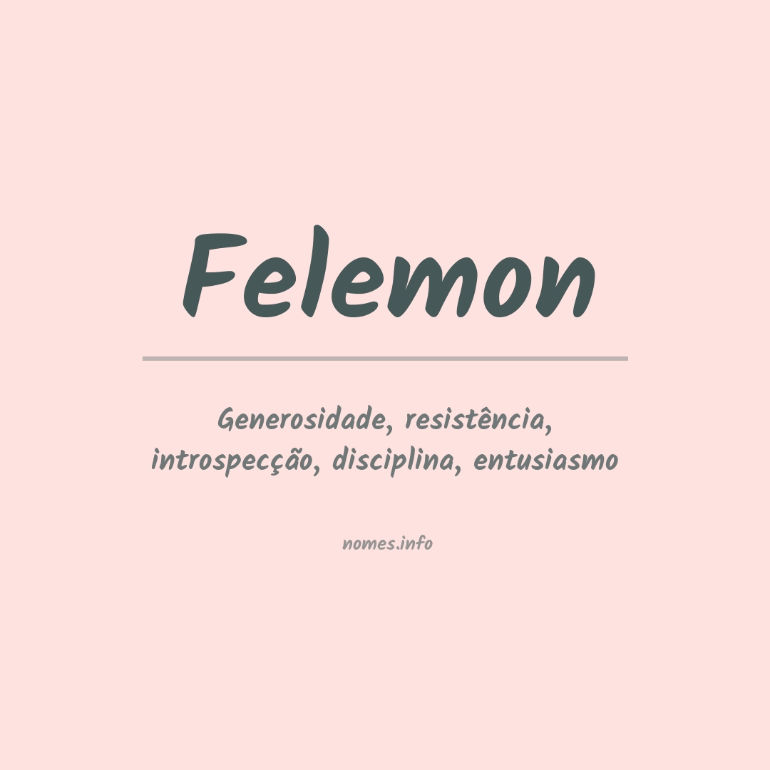 Significado do nome Felemon