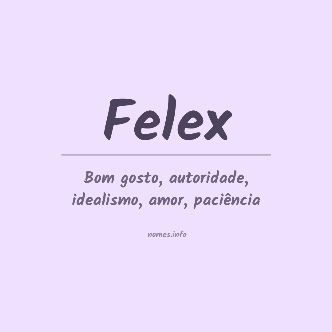 Significado do nome Felex