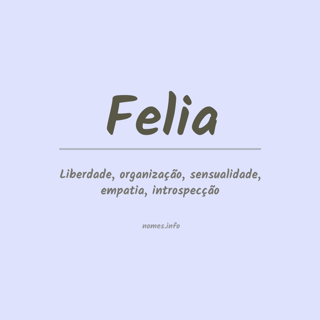 Significado do nome Felia