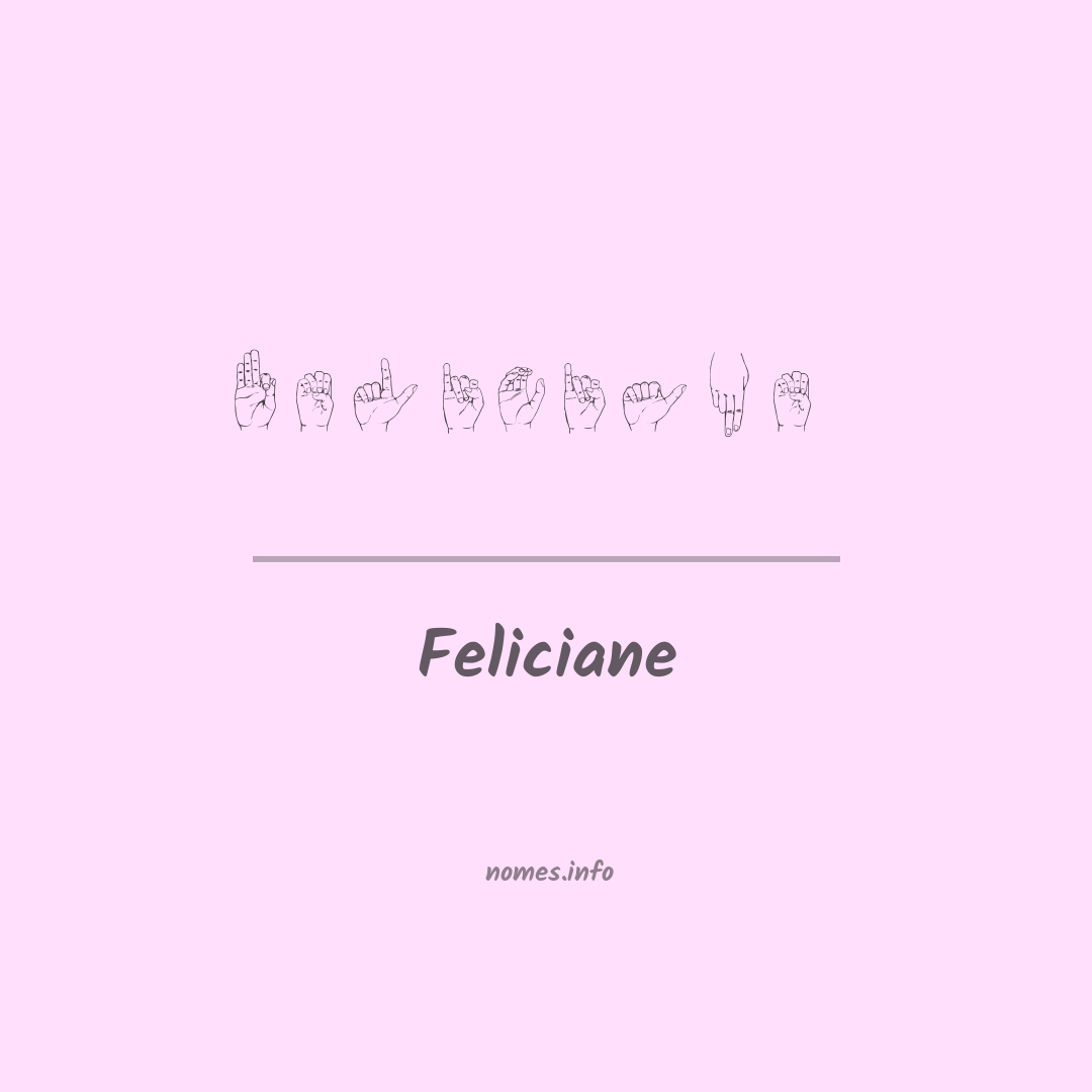 Feliciane em Libras