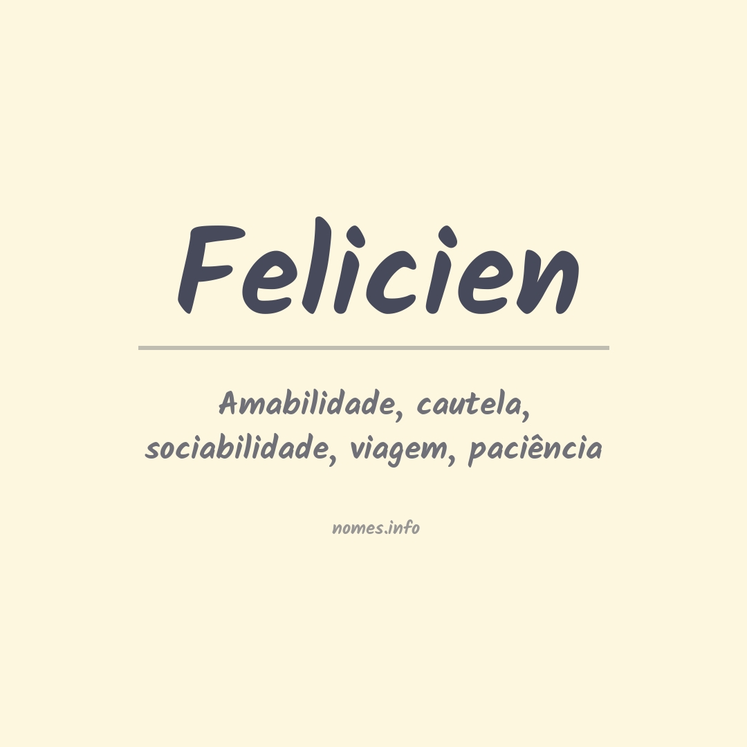 Significado do nome Felicien