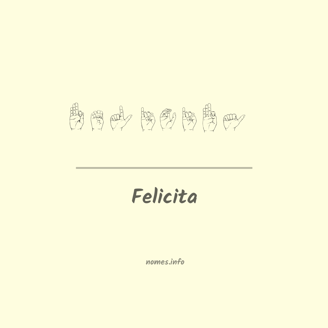 Felicita em Libras