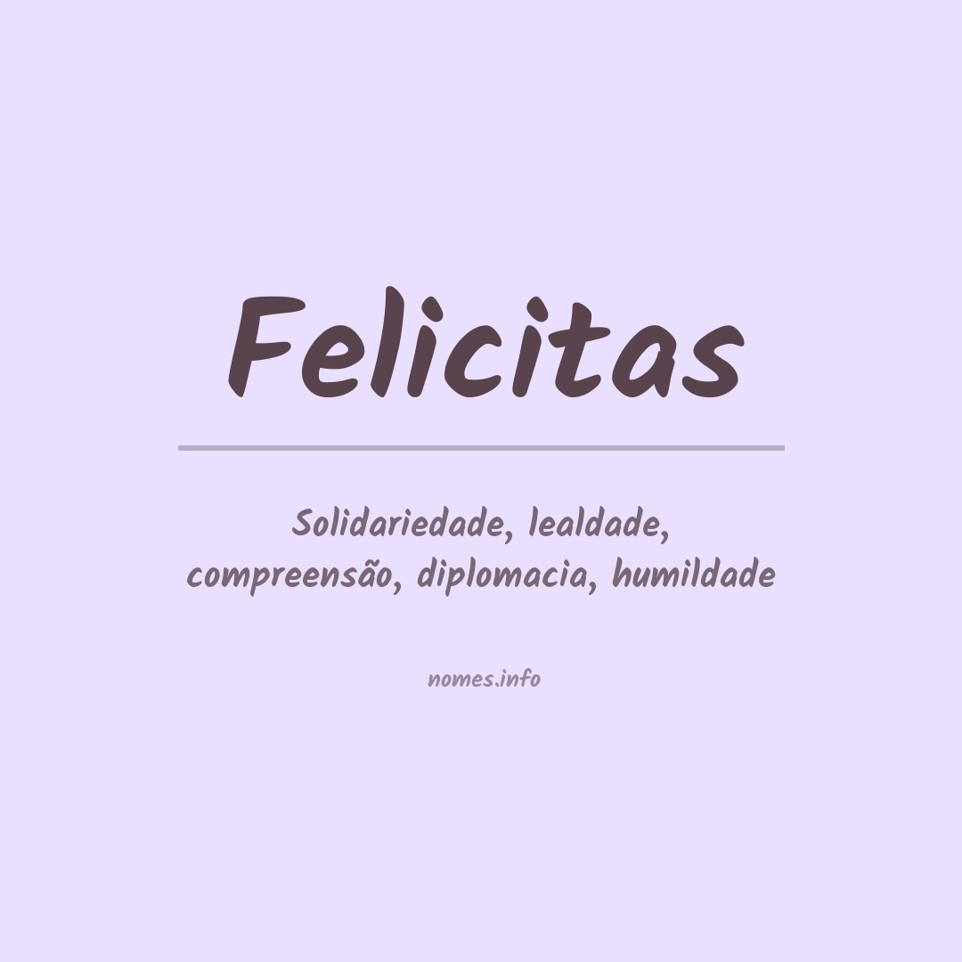 Significado do nome Felicitas