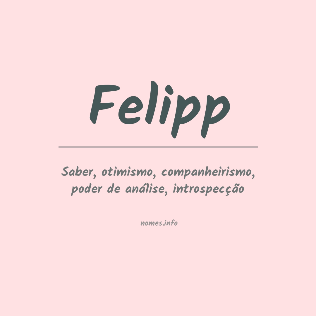 Significado do nome Felipp