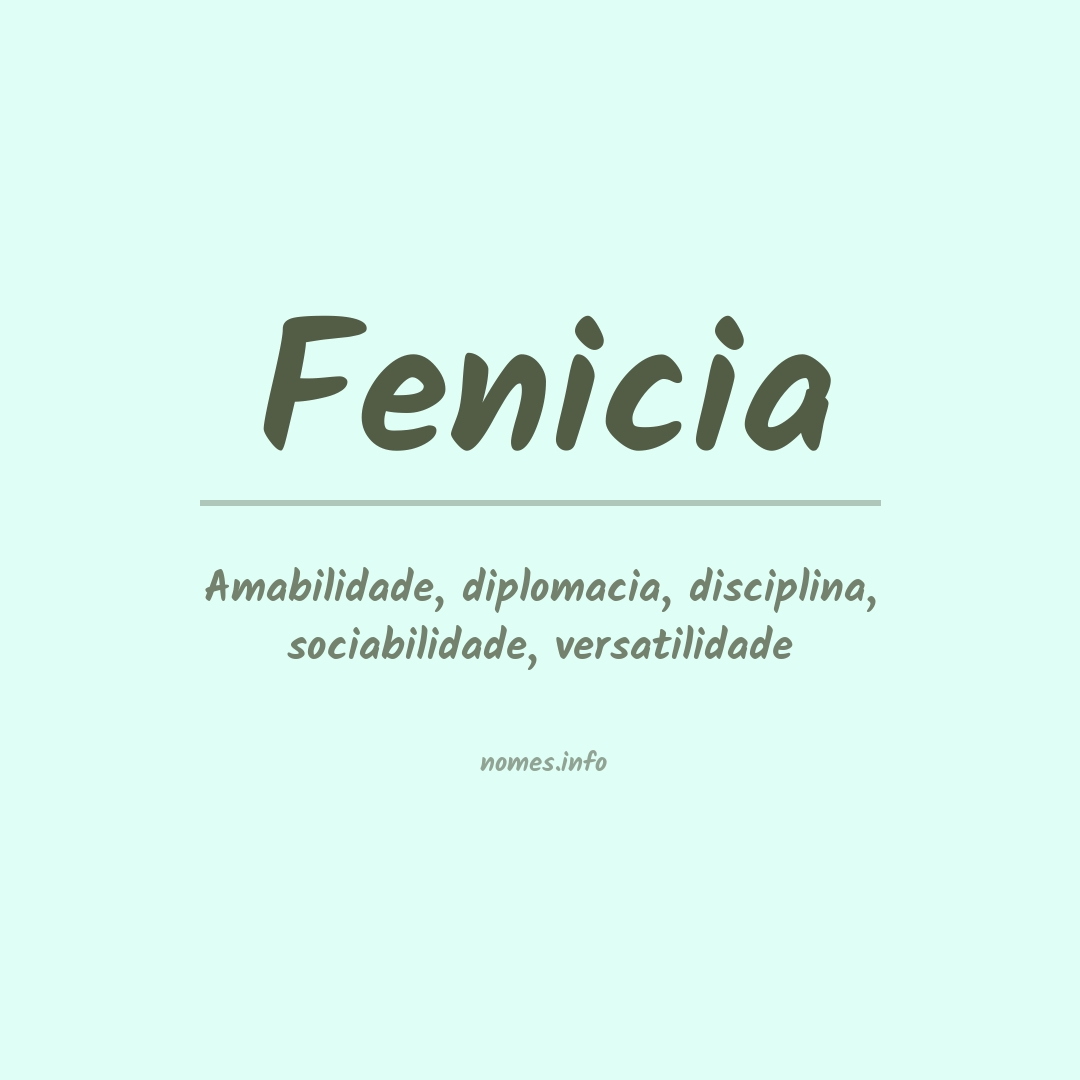 Significado do nome Fenicia