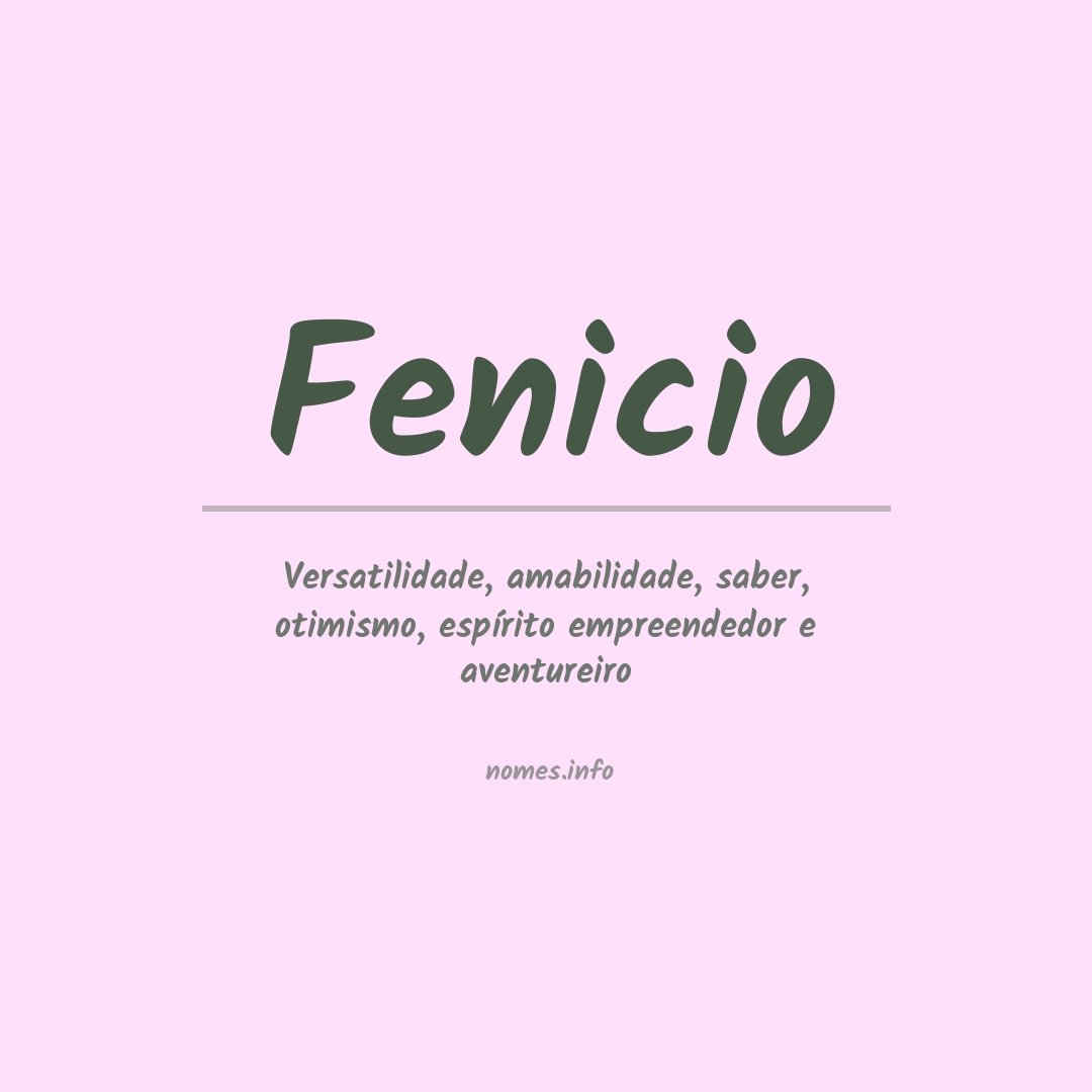 Significado do nome Fenicio