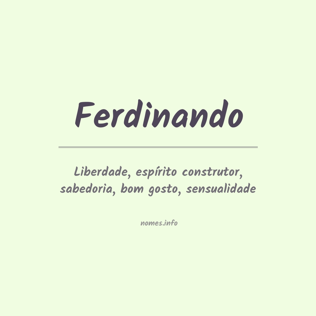 Significado do nome Ferdinando