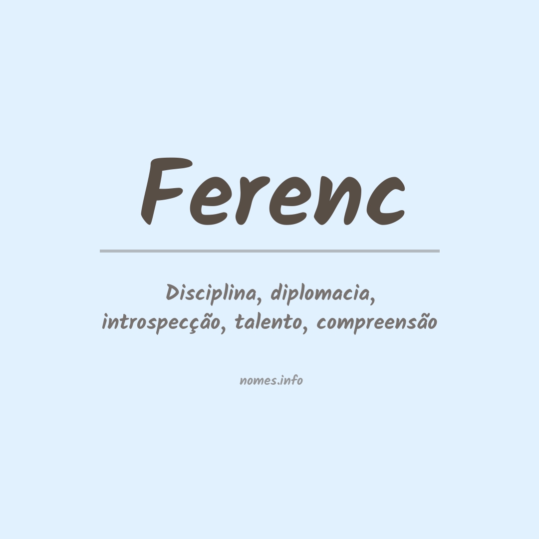 Significado do nome Ferenc