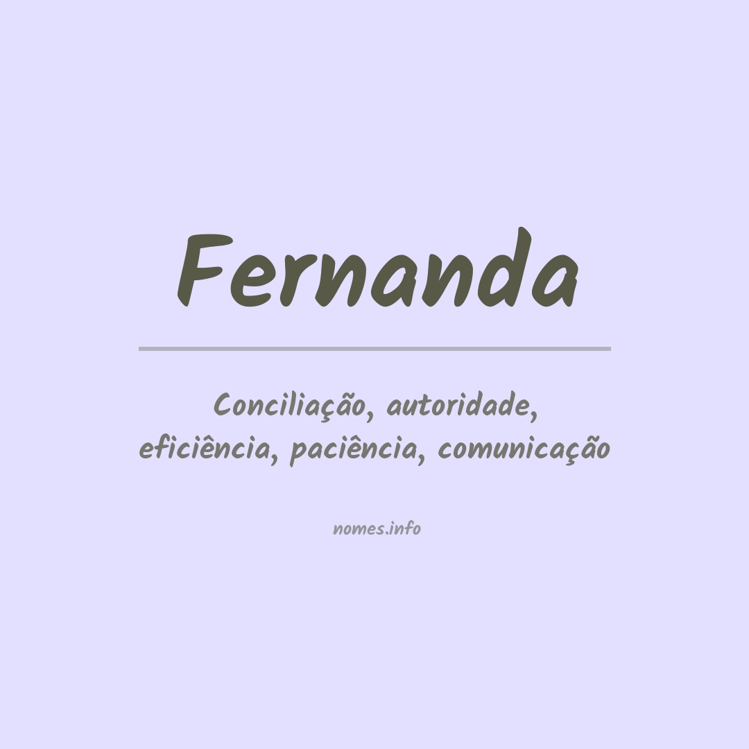 Significado do nome Fernanda