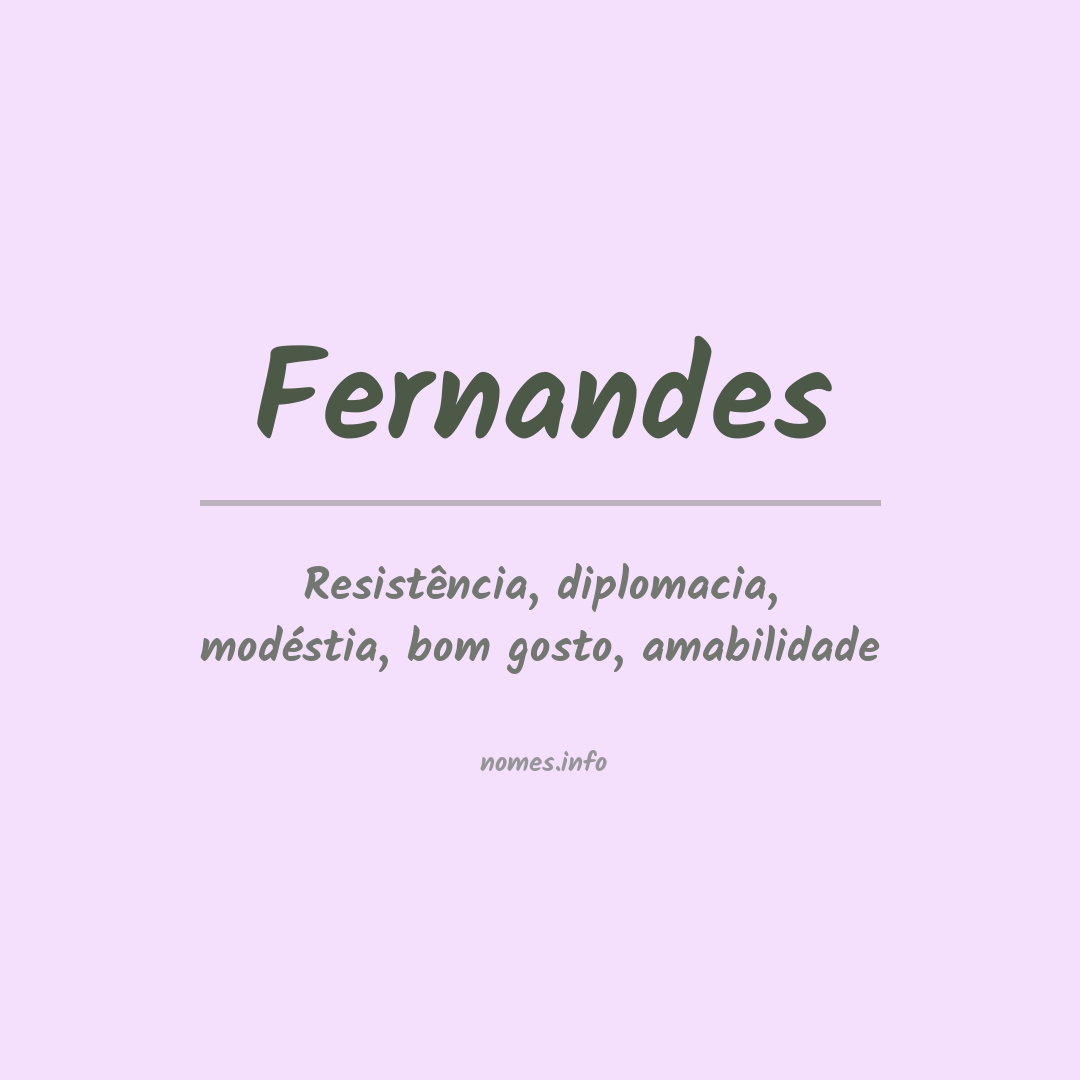 Significado do nome Fernandes